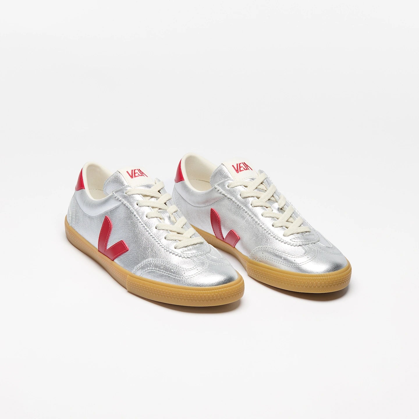 Veja Volley leather silver