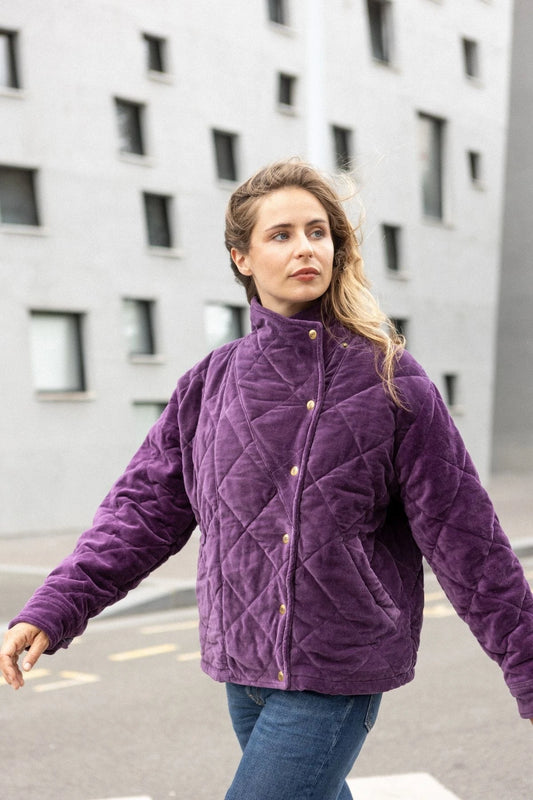 Apaches Collections Veste Kapur velours lisse deep purple